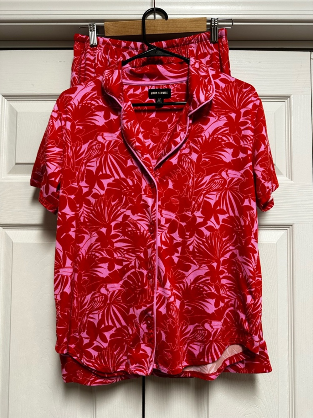 Pink Floral Room Service PJ Set